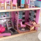 Деревянный кукольный домик "Мерцание", с мебелью 30 предметов в наборе и с гаражом, для кукол 30 см - 3