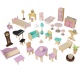 Деревянный кукольный домик "Роскошь", с мебелью 34 предмета в наборе и с гаражом, для кукол 30 см - 9