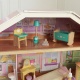 Деревянный кукольный домик "Роскошь", с мебелью 34 предмета в наборе и с гаражом, для кукол 30 см - 1