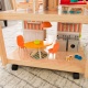 Деревянный кукольный домик "Ассембли", открытый на 360°, на колесиках, с мебелью 42 предмета в наборе, для кукол 30 см - 4
