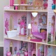 Деревянный кукольный домик "Розовый Замок", с мебелью 16 предмета в наборе, свет, звук, для кукол 30 см - 5