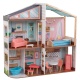 Деревянный кукольный домик с магнитным дизайном интерьера 14 предметов, с мебелью 15 предметов в наборе, для кукол 30 см - 13