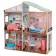 Деревянный кукольный домик с магнитным дизайном интерьера 14 предметов, с мебелью 15 предметов в наборе, для кукол 30 см - 12