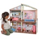 Деревянный кукольный домик с магнитным дизайном интерьера 14 предметов, с мебелью 15 предметов в наборе, для кукол 30 см - 9