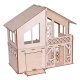 Деревянный кукольный домик Серия "Я дизайнер" "Дачный домик", с гаражом, конструктор, для кукол 12 см - 6