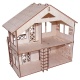 Деревянный кукольный домик Серия "Я дизайнер" "Дачный домик", с гаражом, конструктор, для кукол 12 см - 2