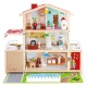 Деревянный кукольный домик "Семейный особняк", с мебелью 29 предметов, 4 куклами в наборе, свет, звук, для кукол 15 см - 1