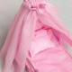 Кроватка - колыбелька для кукол с постельным бельем и балдахином, цвет: розовый - 3