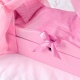 Кровать с выдвижным ящиком для кукол с постельным бельем и балдахином, цвет: розовый - 1