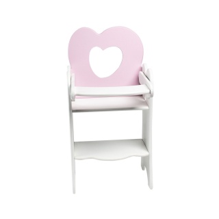 Кукольный стульчик для кормления, цвет: нежно-розовый