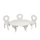 Набор мебели для кукол "Шик": стол + стулья, цвет: белый - 1
