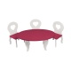 Набор мебели для кукол Шик Мини: стол + стулья, цвет: белый/ягодный - 1
