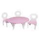 Набор мебели для кукол Шик Мини: стол + стулья, цвет: розовый - 1