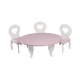 Набор мебели для кукол"Шик": стол + стулья, цвет: розовый - 1