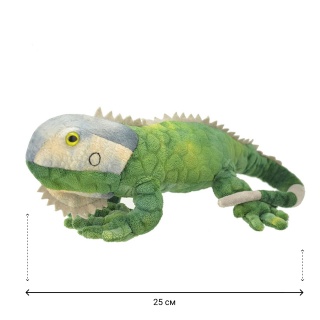 Мягкая игрушка Зелёная игуана, 25 см