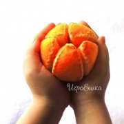 Игрушка из фетра «Апельсин дольками»