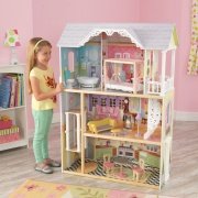 Деревянный кукольный домик "Кайли", с мебелью 10 предметов в наборе, для кукол 30 см