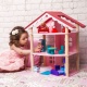 Деревянный кукольный домик "Роза Хутор", с мебелью 14 предметов в наборе, для кукол 15 см - 1