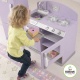 Деревянная игровая кухня для девочек «Ретро с холодильником» цв. Лаванда  - 6