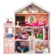 Деревянный кукольный домик "Мечта", с мебелью 31 предмет в наборе, с гаражом и с качелями, для кукол 30 см - 11