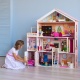 Деревянный кукольный домик "Мечта", с мебелью 31 предмет в наборе, с гаражом и с качелями, для кукол 30 см - 3