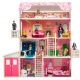 Деревянный кукольный домик "Нежность", с мебелью 28 предметов в наборе и с гаражом, для кукол 30 см - 1