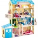 Деревянный кукольный домик "Лира", с мебелью 28 предметов в наборе и с гаражом, для кукол 30 см - 10