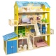 Деревянный кукольный домик "Лира", с мебелью 28 предметов в наборе и с гаражом, для кукол 30 см - 8