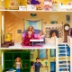 Деревянный кукольный домик "Лира", с мебелью 28 предметов в наборе и с гаражом, для кукол 30 см - 5