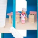 Деревянный кукольный домик "Лазурный берег", с мебелью 21 предмет в наборе, для кукол 15 см - 7