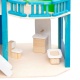 Деревянный кукольный домик "Лазурный берег", с мебелью 21 предмет в наборе, для кукол 15 см - 5