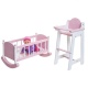 Набор кукольной мебели (стул+люлька), цвет Розовый - 2