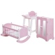 Набор кукольной мебели (стул+люлька+шкаф), цвет Розовый - 8