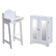Набор кукольной мебели (шкаф+стул), цвет Белый - 8