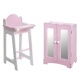 Набор кукольной мебели (шкаф+стул), цвет Розовый - 6