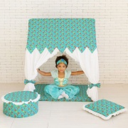 Текстильный домик с пуфиком "Дворец Жасмин"