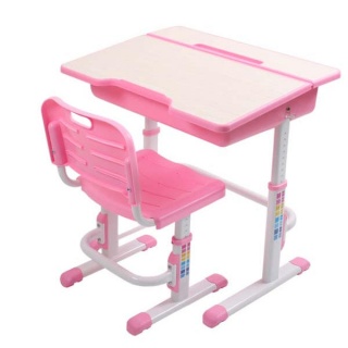 Комплект стол + стул трансформер EVOLIFE Study 2 розовый