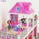 3-этажный кукольный дом (7 комнат, мебель, 3 куклы)  - 5