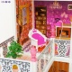 3-этажный кукольный дом (7 комнат, мебель, 3 куклы)  - 3