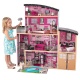 Деревянный кукольный домик "Сияние", с мебелью 30 предметов в наборе, гаражом, бассейном, для кукол 30 см - 2