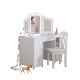 Белый деревянный туалетный столик (трельяж) для девочек "Делюкс" (Deluxe Vanity & Chair) - 8