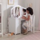 Белый деревянный туалетный столик (трельяж) для девочек "Делюкс" (Deluxe Vanity & Chair) - 7