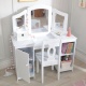 Белый деревянный туалетный столик (трельяж) для девочек "Делюкс" (Deluxe Vanity & Chair) - 4