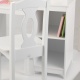 Белый деревянный туалетный столик (трельяж) для девочек "Делюкс" (Deluxe Vanity & Chair) - 1