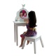 Белый туалетный столик из дерева для девочки "Модница" (White Medium Vanity & Stool) - 1