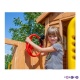 Игровой набор для детской площадки: домик с тентом, горка с лестницей, песочница, канат, веревочная лестница, скалолазная доска и 2 качели - 10