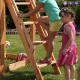 Набор для игровой площадки: детский домик с песочницей и 2скатной крышей, горкой и 2мя качелями - 7