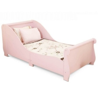 Детская кровать "Sleigh", розовая