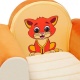 Бескаркасное (мягкое) детское кресло "Котенок", цв. Бежевый+Оранжевый - 1