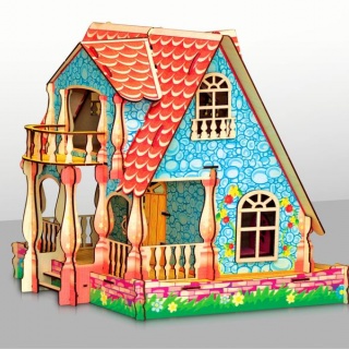 Кукольный домик усадьба цветной